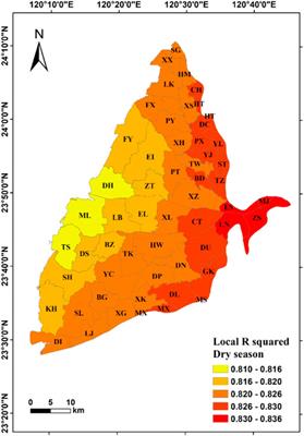 Spatial correlation of groundwater level with natural factors using geographically weighted regression model in the Choushui River Alluvial Fan, Taiwan